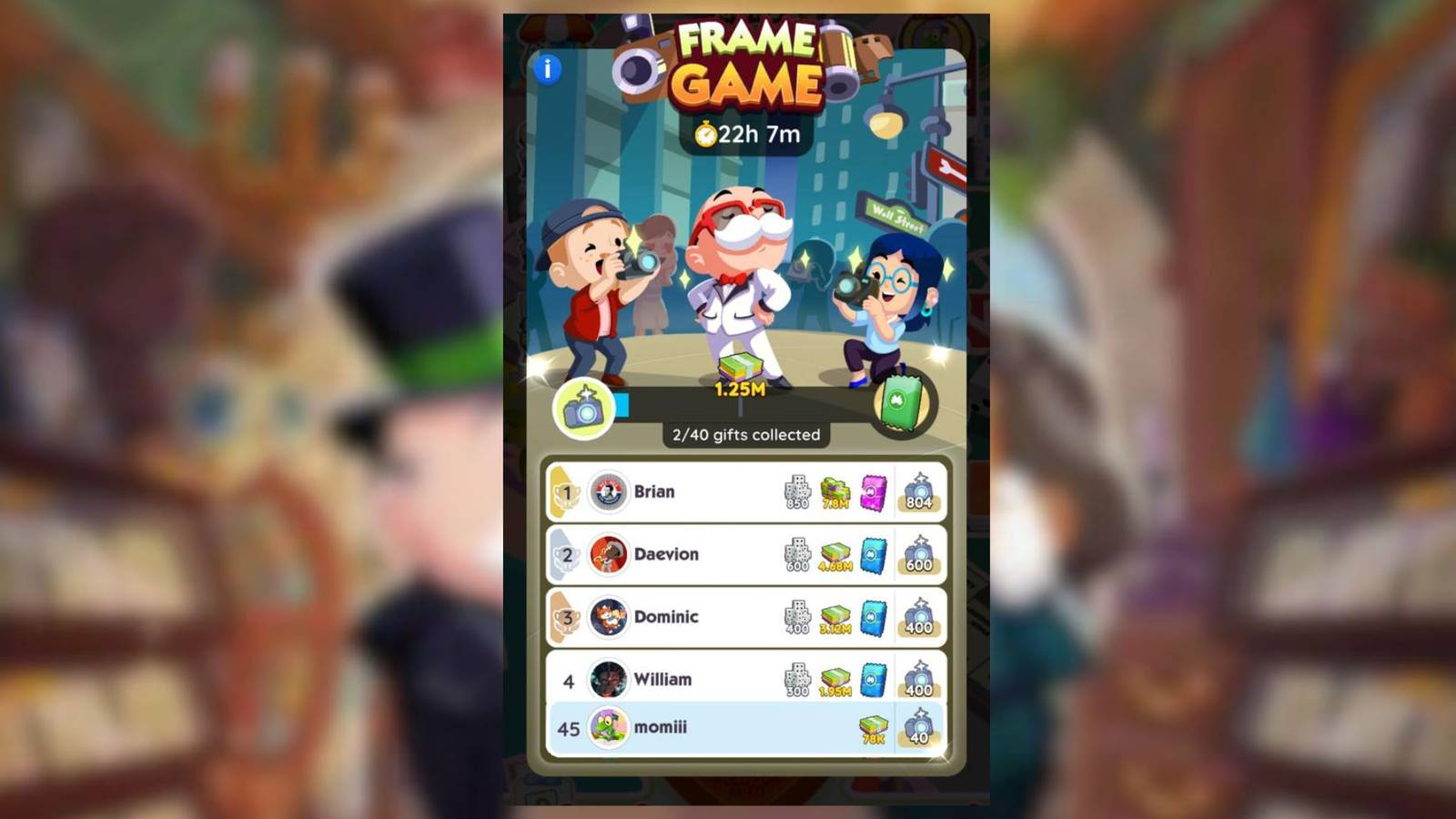 frame game monopoly go