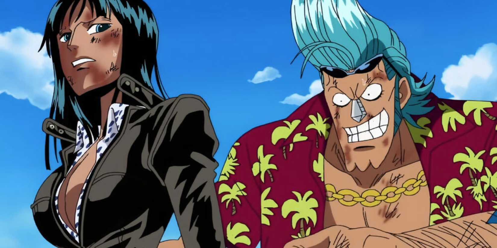 Franky frees Robin.