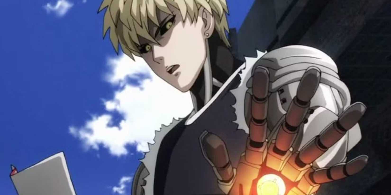 Genos looking angry