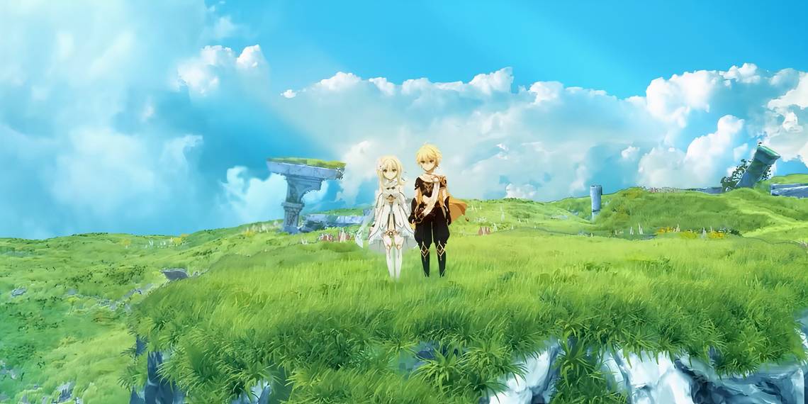 Aether und Lumine in Genshin Impact