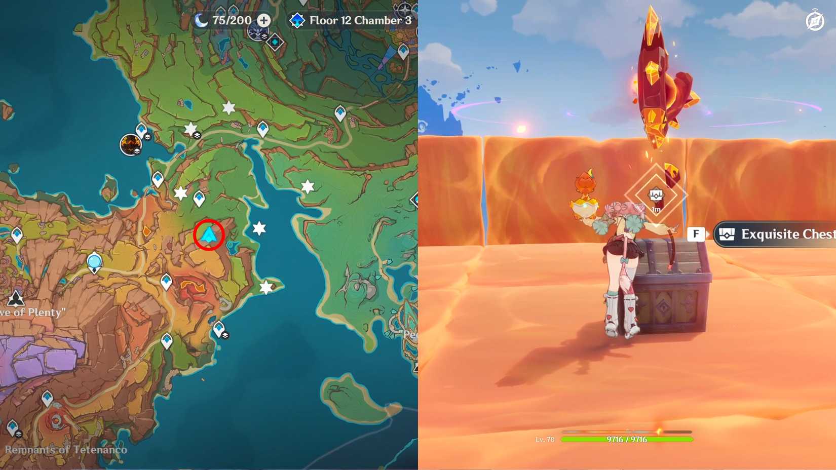 Pyroculus Map Volcano Genshin Impact: Atocpan Pyroculus Locations