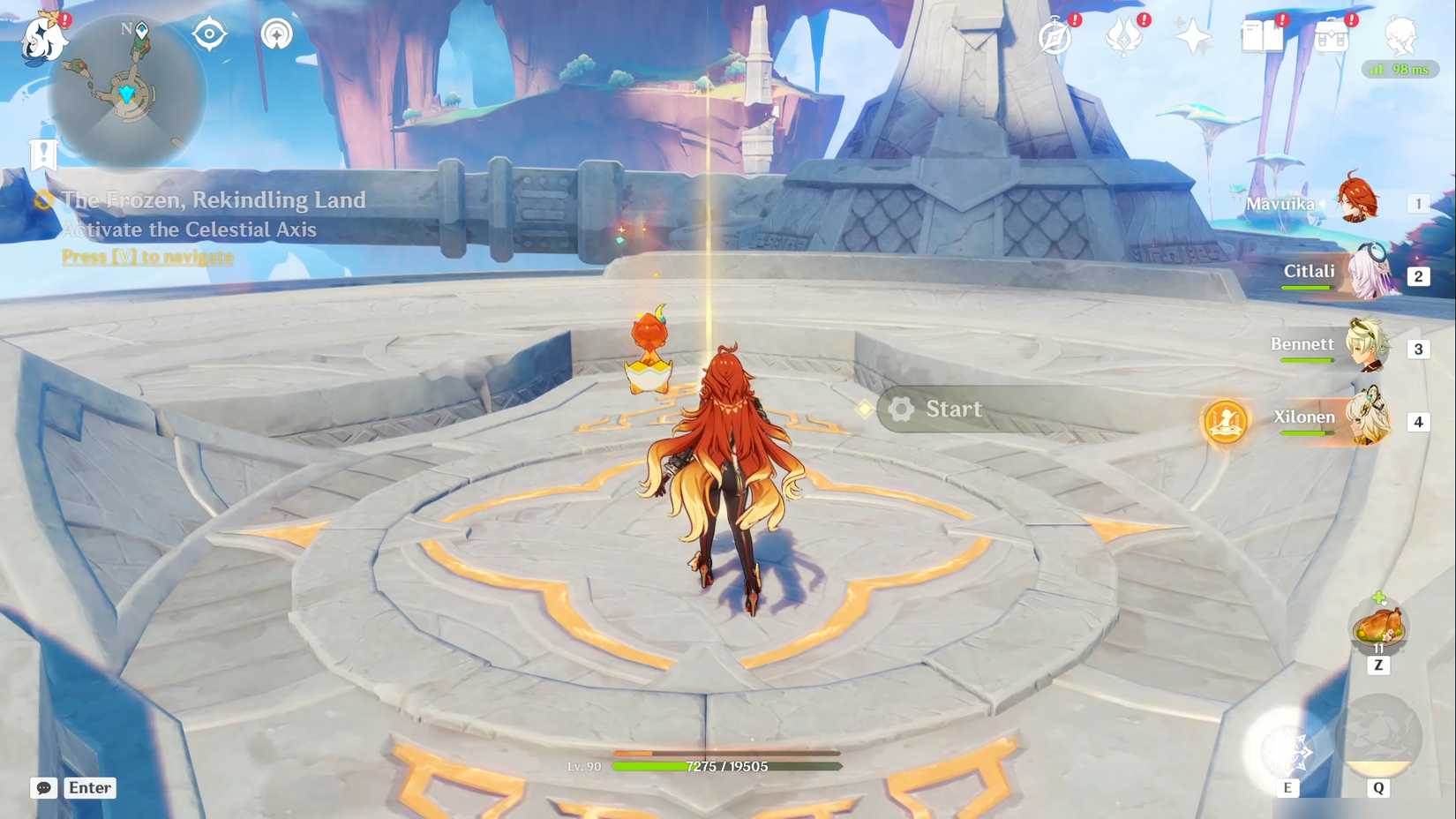 Genshin Impact Frozen, Rekindling Land Quest Guide 27