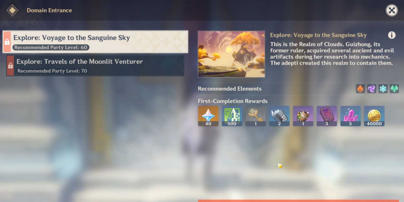 Genshin Impact-Hidden Palace of Guizang Formula Level Types And Enemies