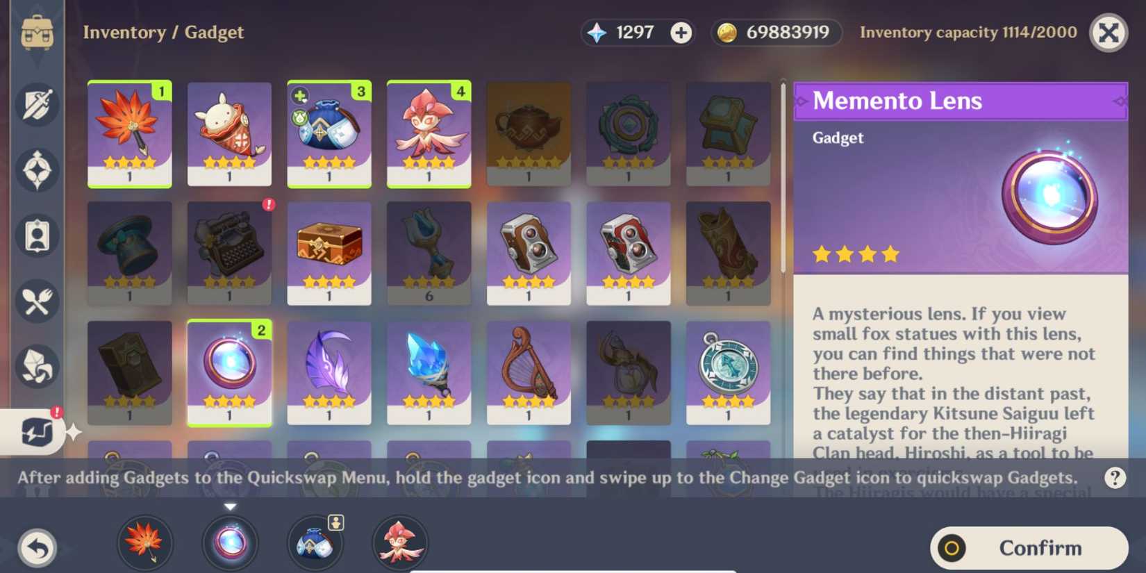 Genshin Impact - How To Use The Quick Swap Gadget