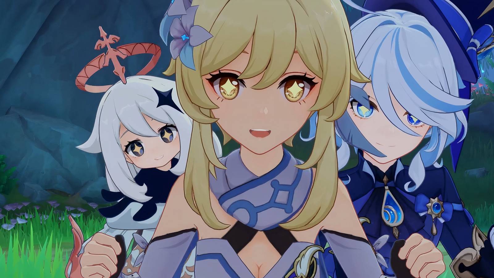 Genshin Impact Paimon Traveler and Furina