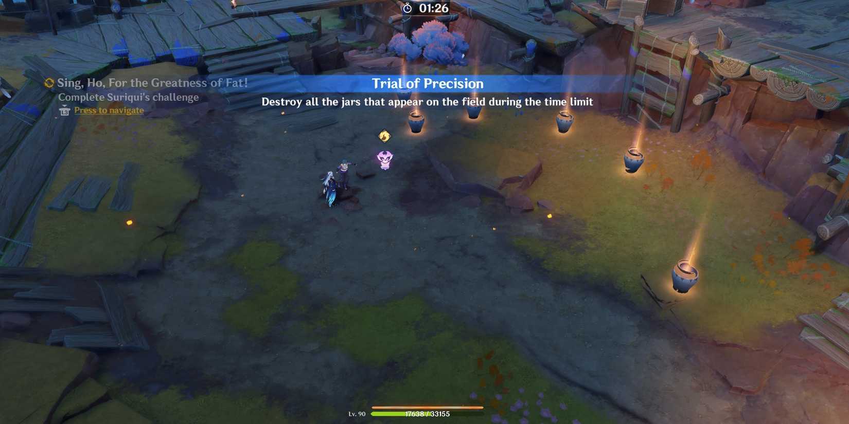 Genshin Impact Sing, Ho, For The Greatness Of Fat! Quest - complete suriqui's challenge destroy all jars