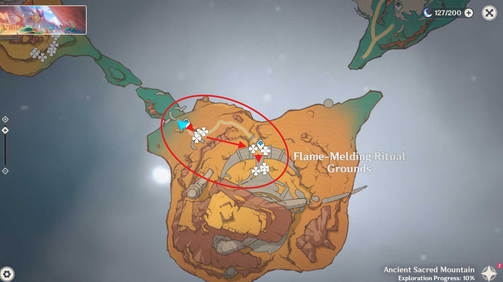 Genshin Impact Skysplit Gembloom Locations & Farming Route 8