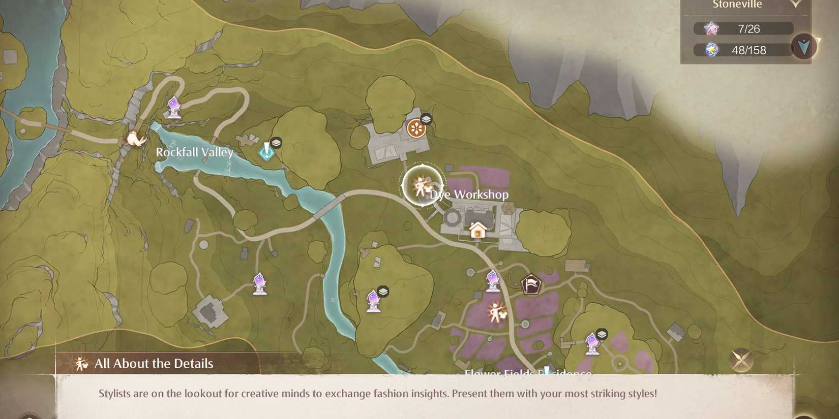 Image of the location on the map of Gentle Starshine in Infinity Nikki
