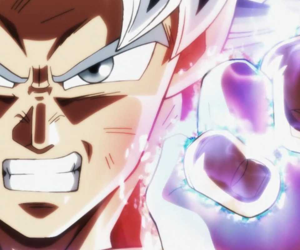 Goku dalam bentuk Ultra Instinct di Dragon Ball Super Episode 130.