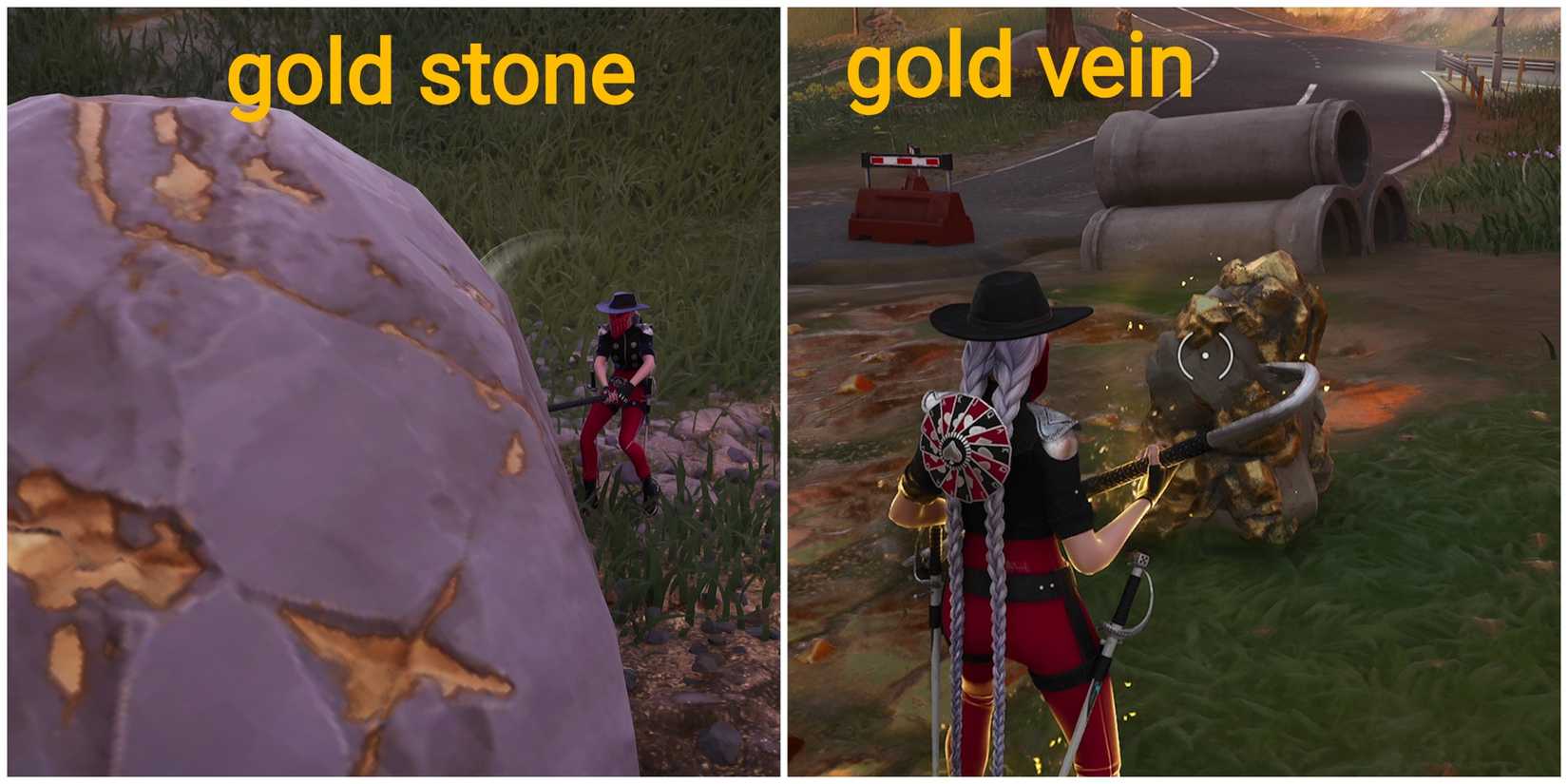gold stone vs gold vein fortnite