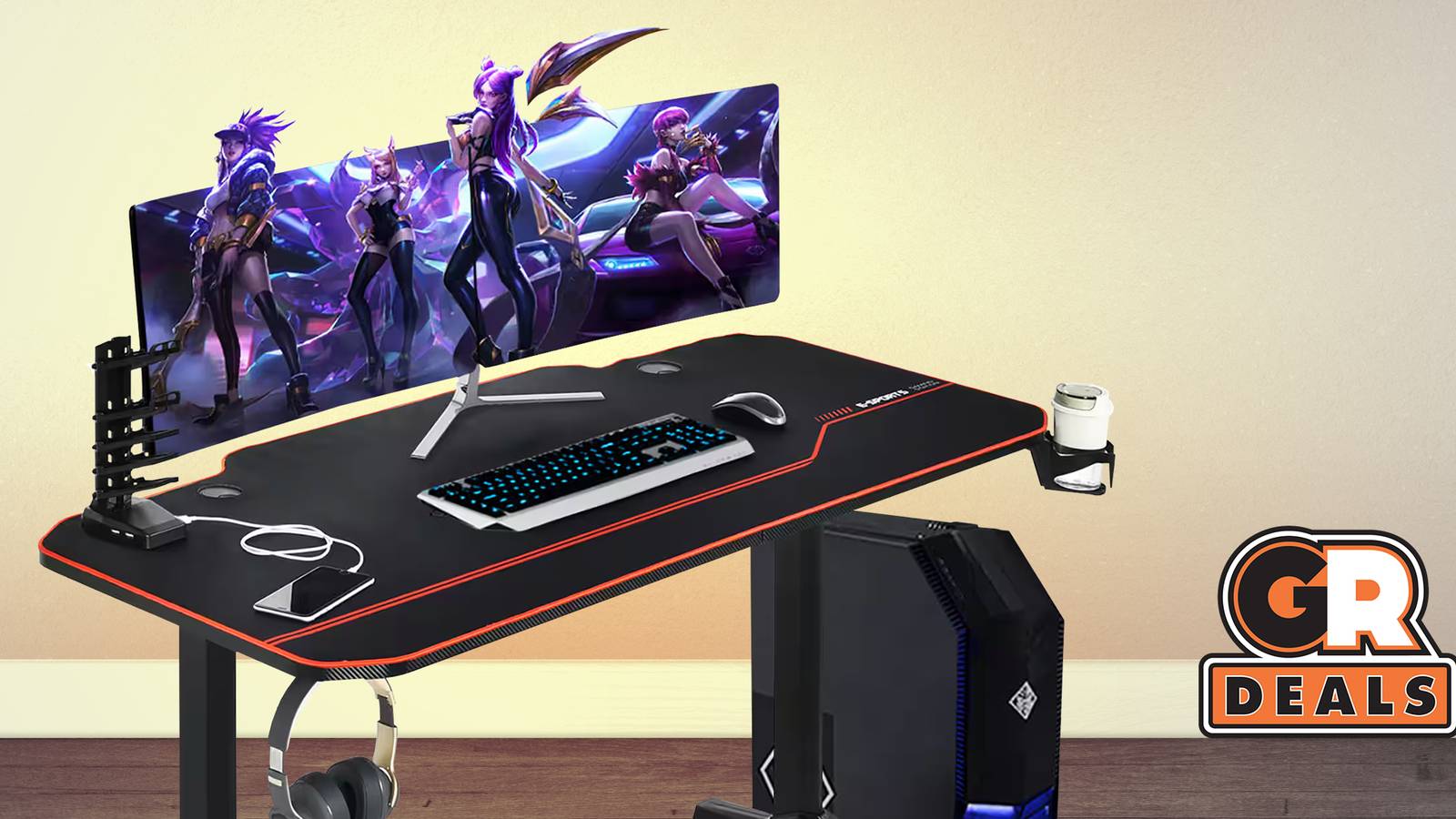 Grab This 55-inch Gaming Desk Now At $90 Off Now
