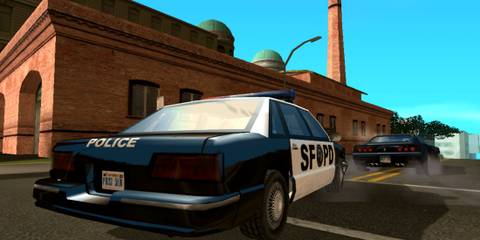 Grand Theft Auto San Andreas pursued by police in San Fierro