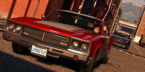 gta 5 michael in red car
