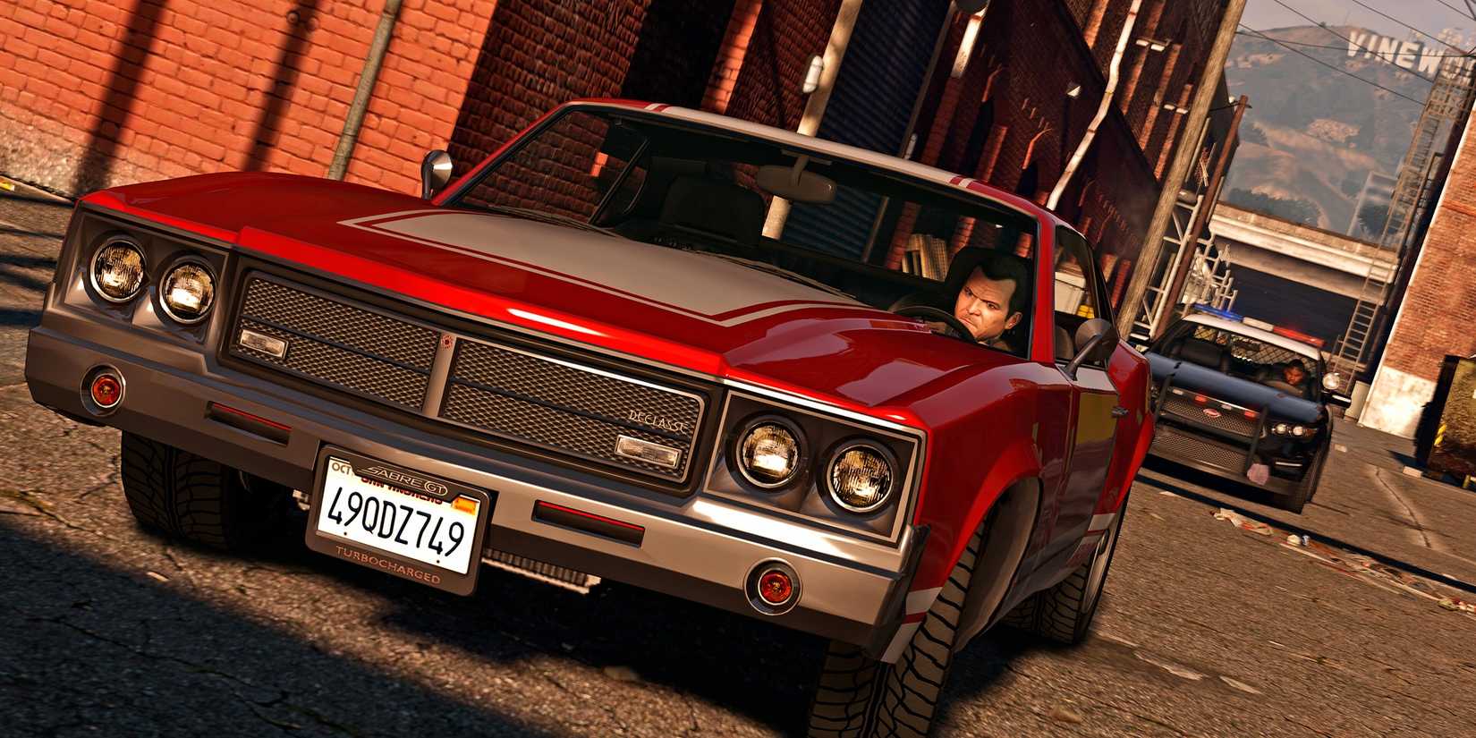 gta 5 michael in red car