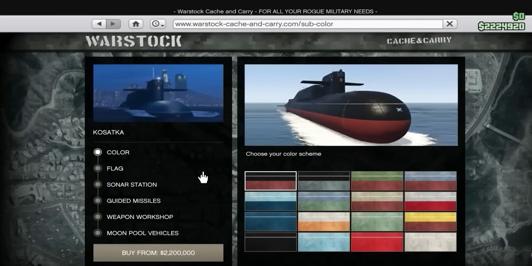 Grand Theft Auto Online warstock kosatka submarine