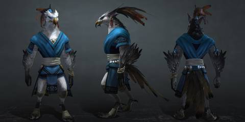 guild wars 2 tengu model concept art