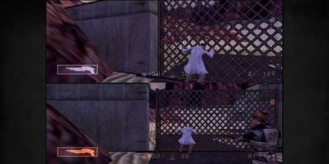 Half-Life Decay splitscreen gameplay