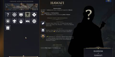 Hawai'i Civilization in Civ 7