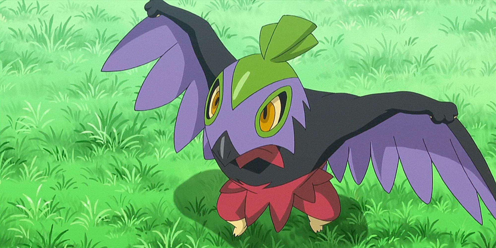 Shiny Hawlucha in the Pokemon anime