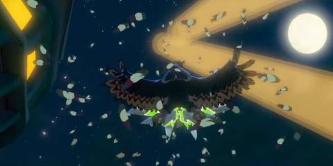 the helmaroc king floating above link