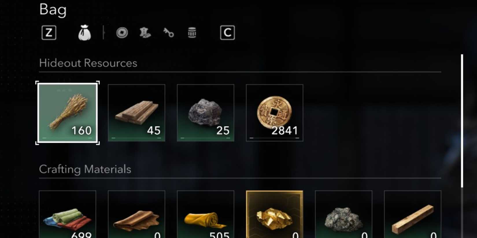 Hideout Resources AC Shadows