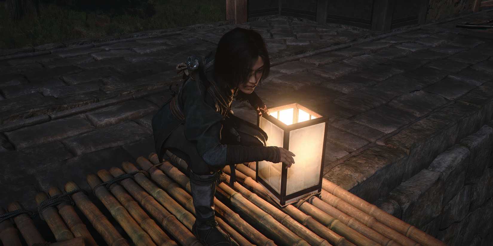 Hiding by a light in Assassin's Creed Shadows