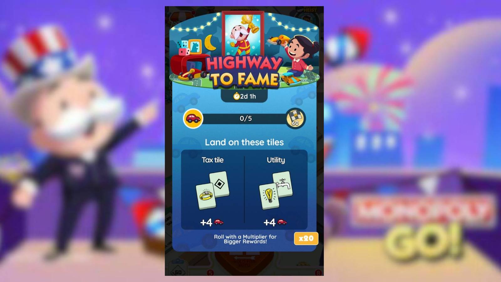 highway to fame monopoly go 