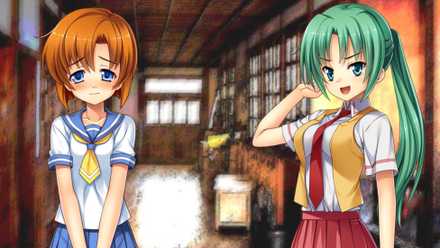 Rena and Mion when Higurashi Cries