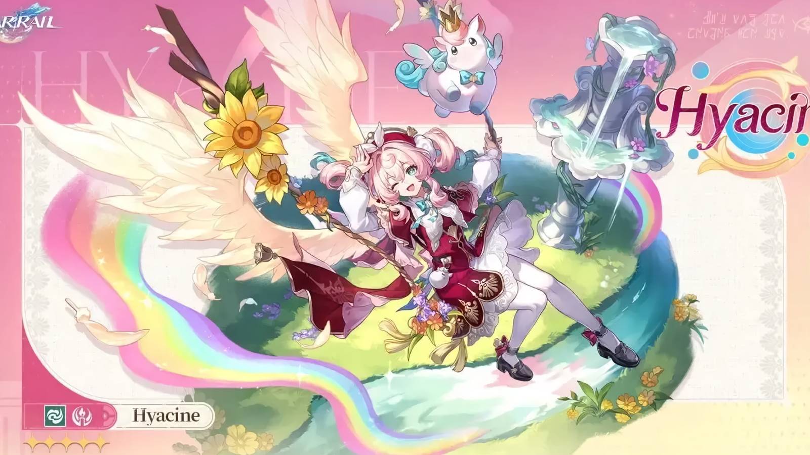 The splash art for Honkai: Star Rail's Hyacine.