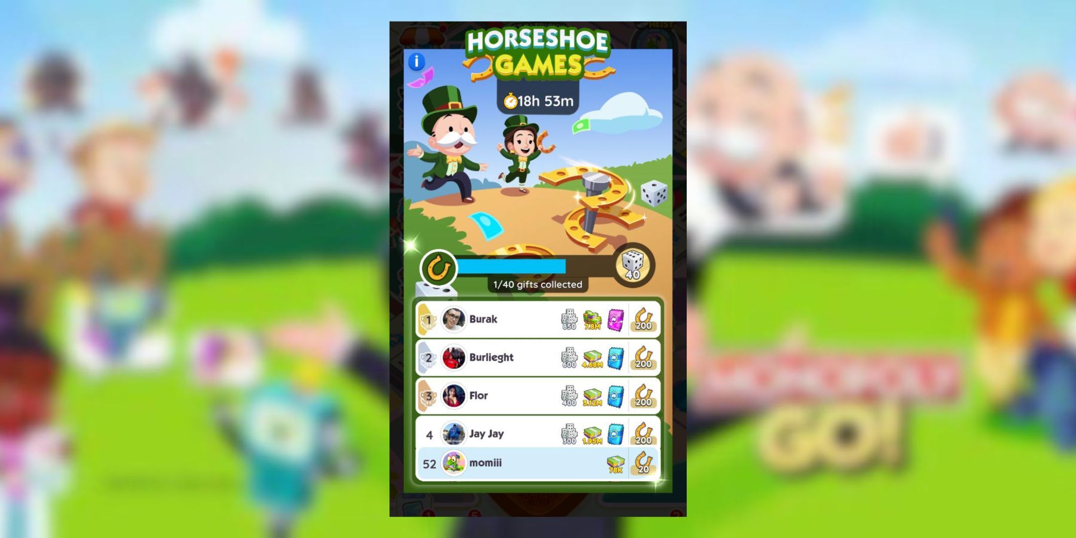 horseshoe games monopoly go