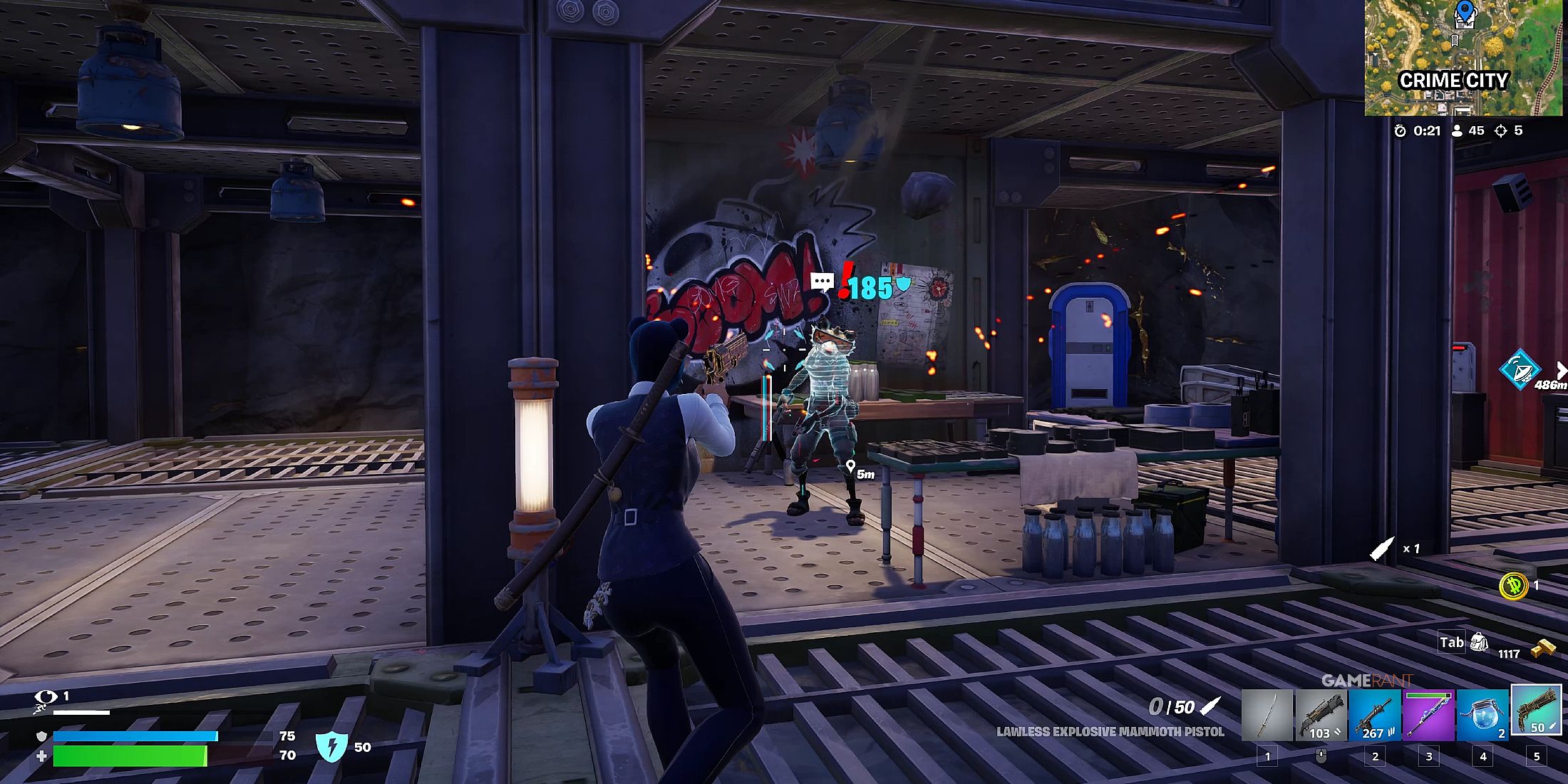 How strong is the lawless explosive mammoth gun in Fortnite