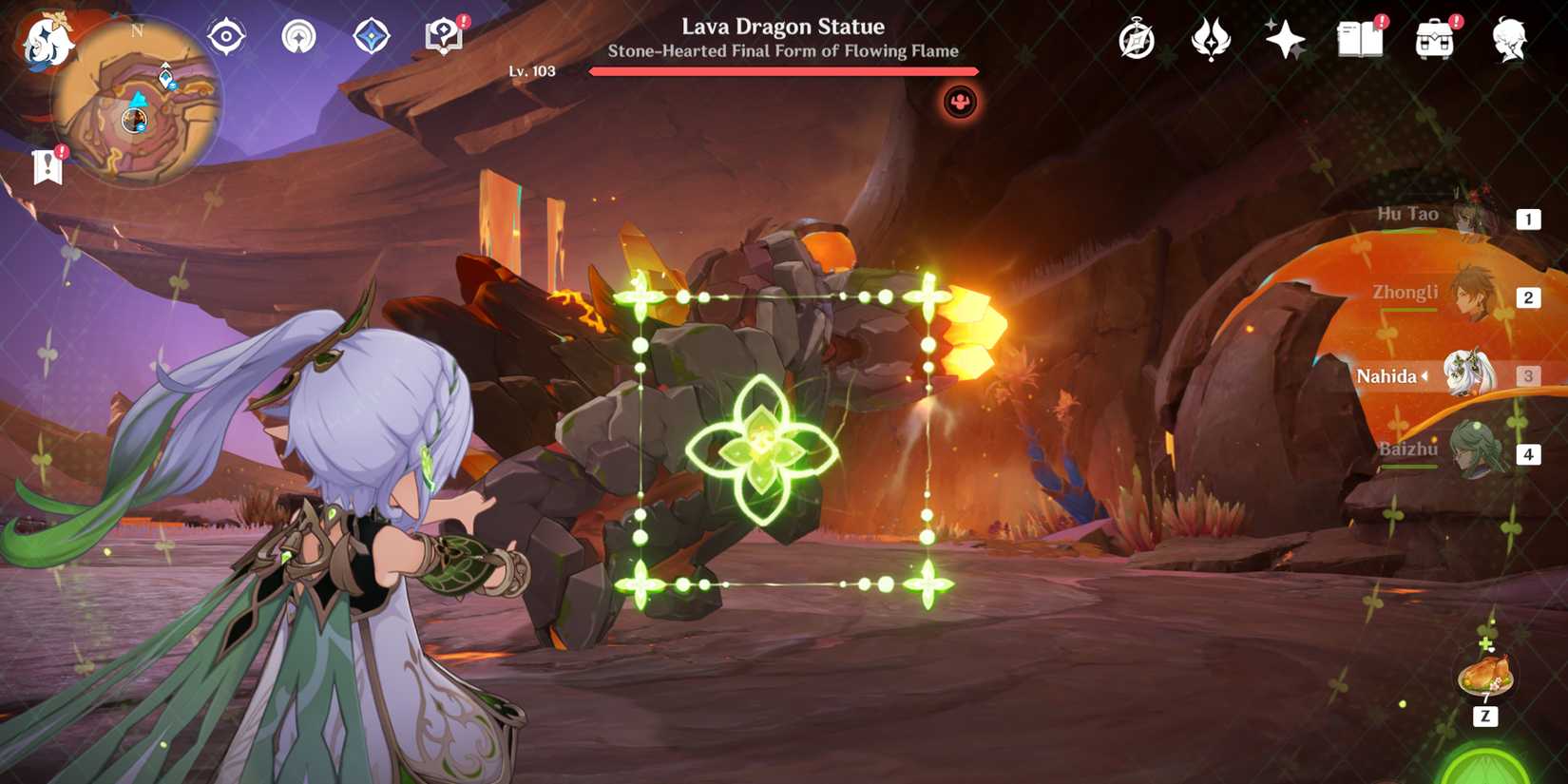 How To Beat Lava Dragon Statue In Genshin Impact