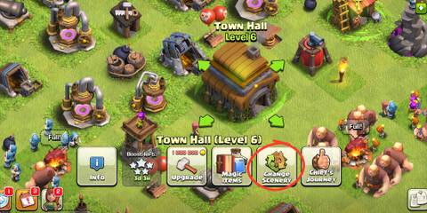 how to change scenery in clash of clans 