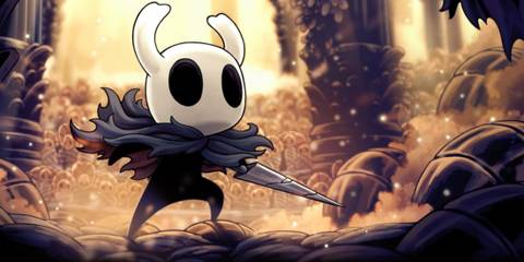 The Knight in key art for Hollow Knight