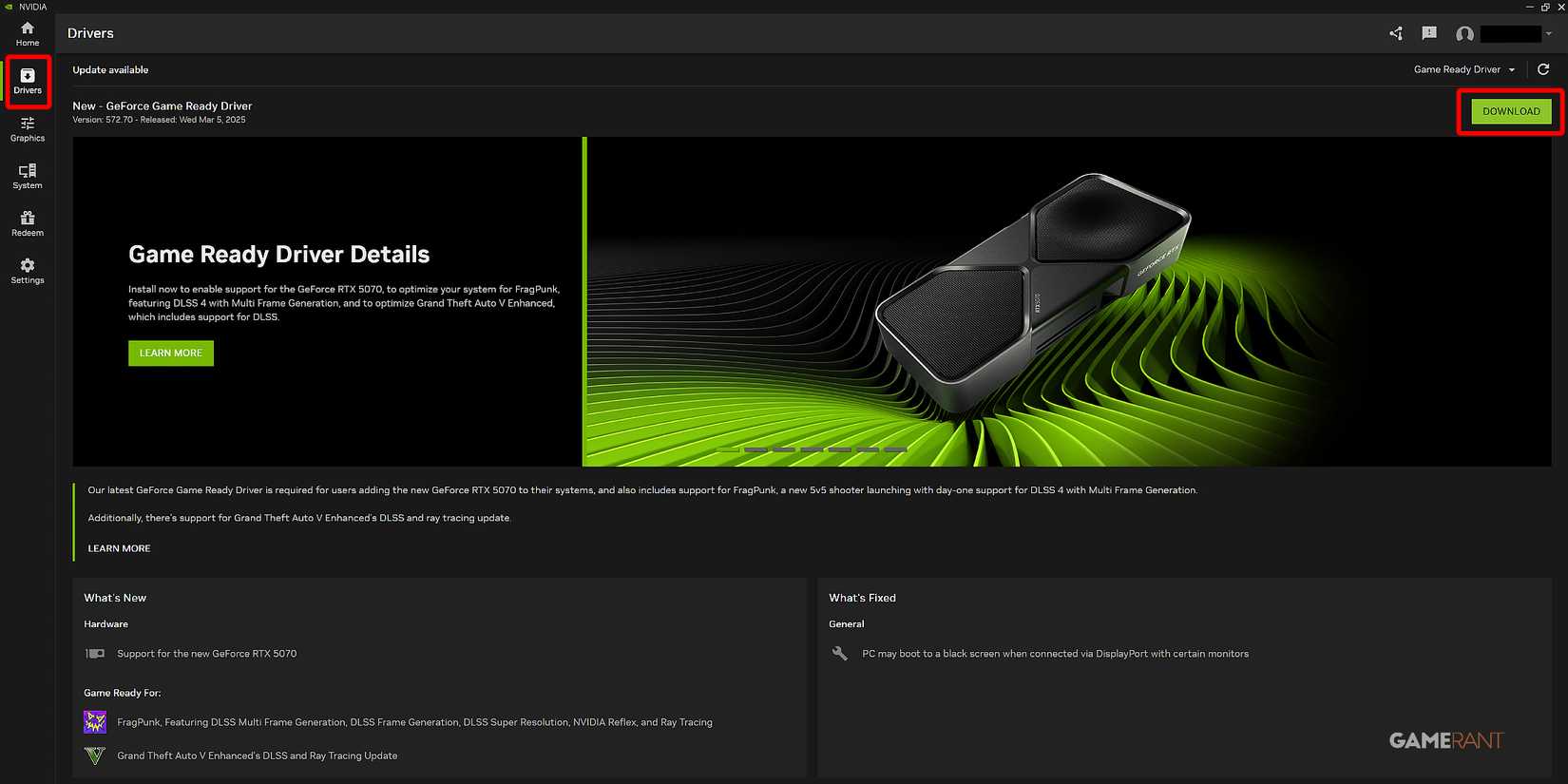 how to download graphic card drivers with the NVIDIA App
