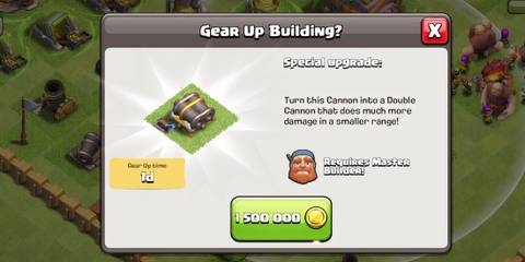 how to gear up buildings in clash of clans