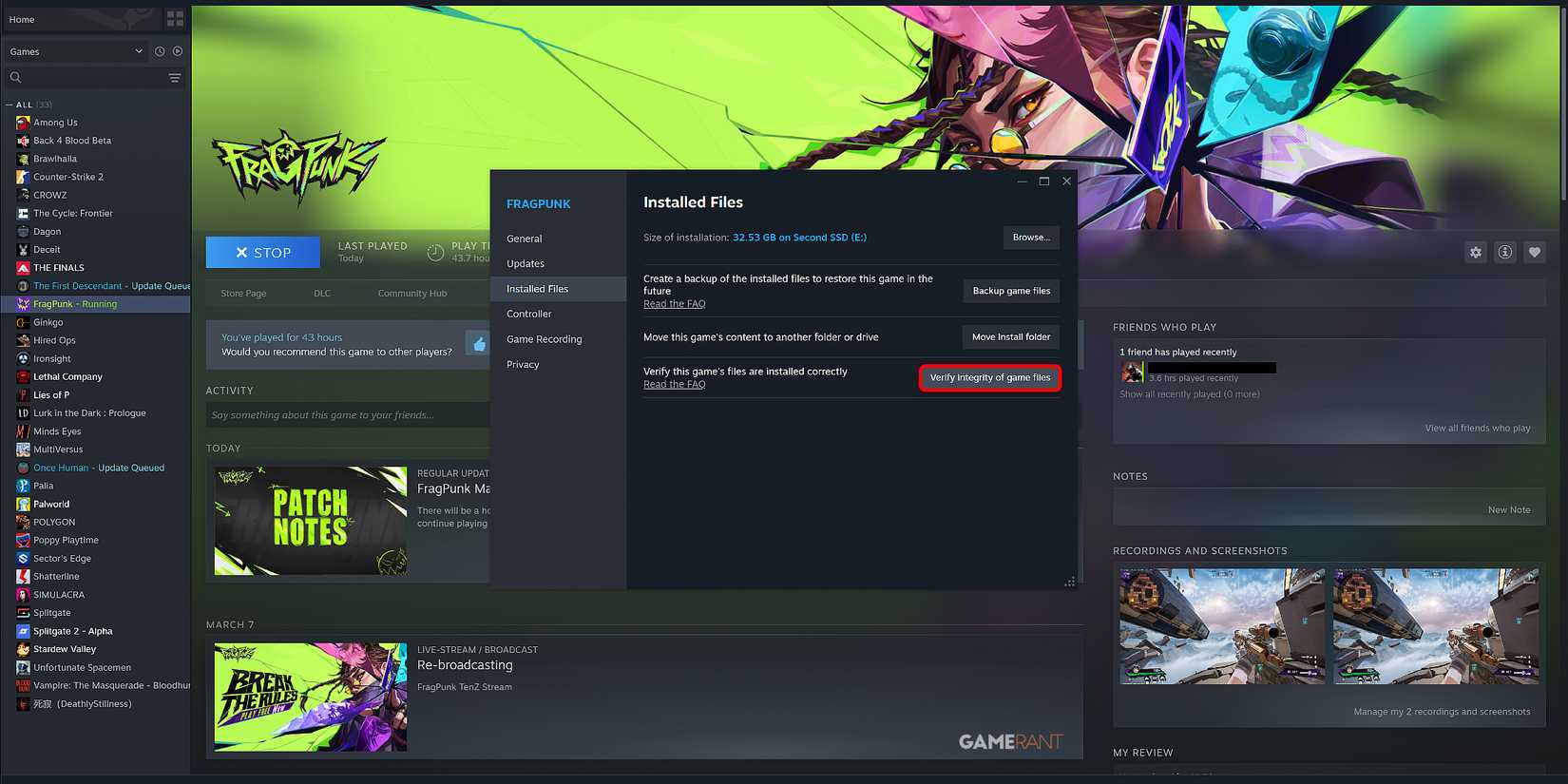 how to Verify Integrity Of Game Files for FragPunk