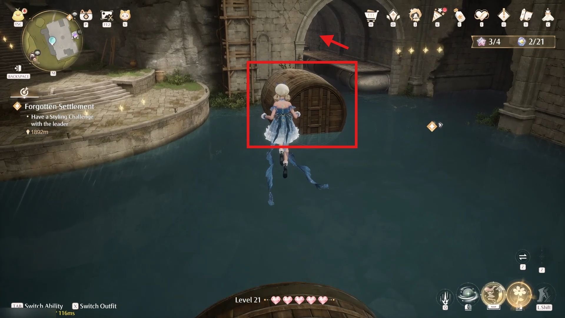 Infinity Nikki: All Whimstars & Dews of Inspiration in Ripple Wine Cellar