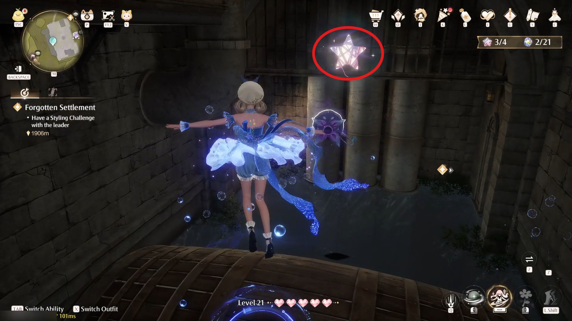 Infinity Nikki: All Whimstars & Dews of Inspiration in Ripple Wine Cellar