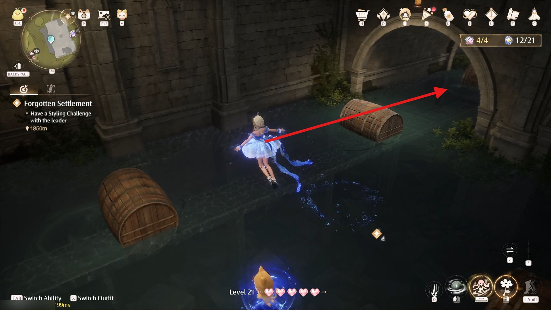 Infinity Nikki: All Whimstars & Dews of Inspiration in Ripple Wine Cellar