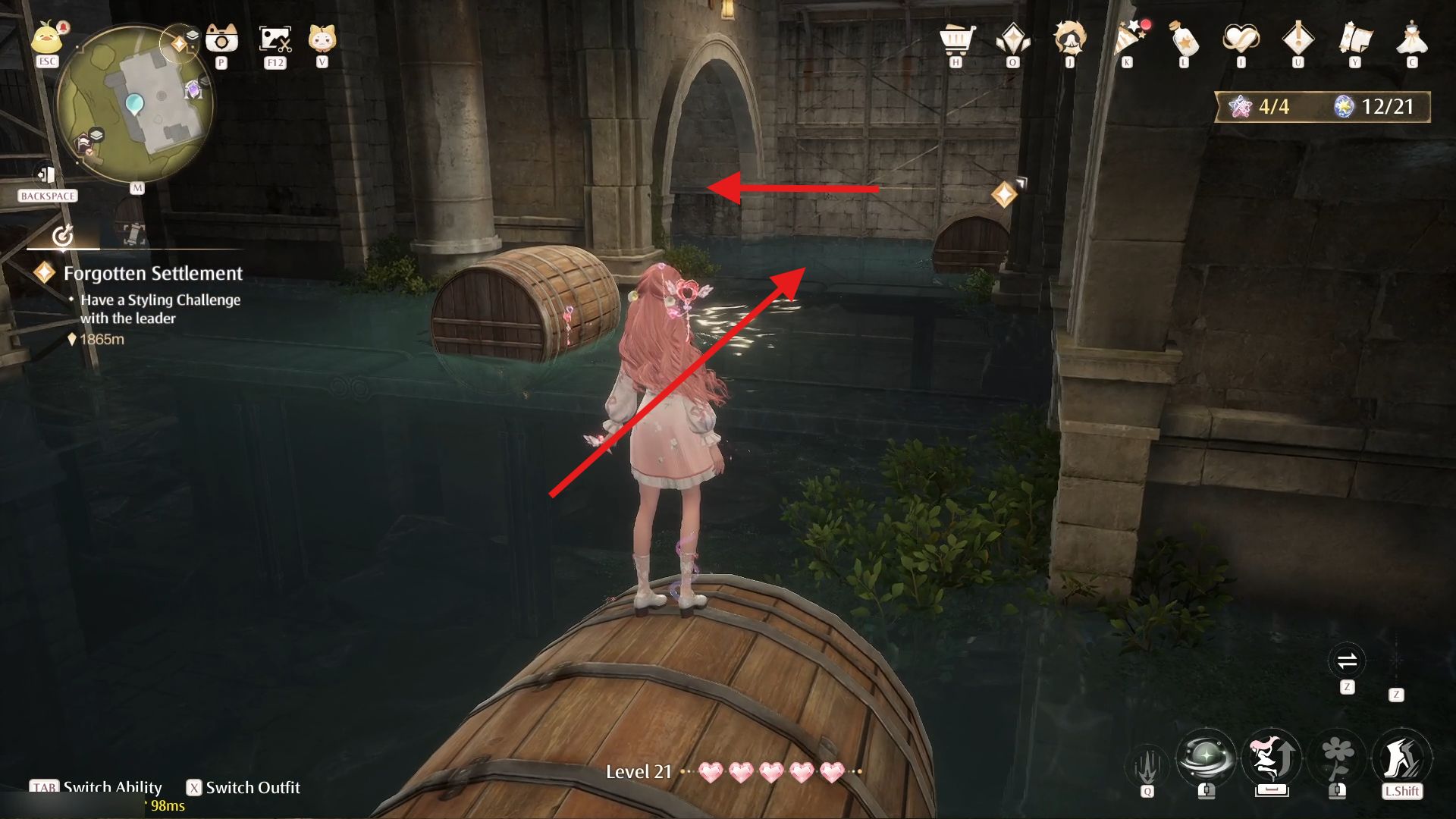 Infinity Nikki: All Whimstars & Dews of Inspiration in Ripple Wine Cellar