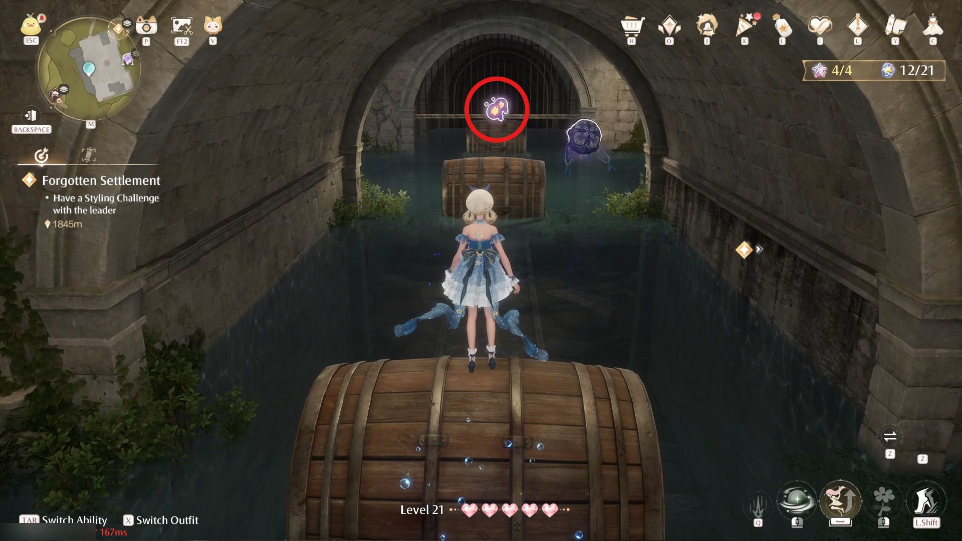 Infinity Nikki: All Whimstars & Dews of Inspiration in Ripple Wine Cellar