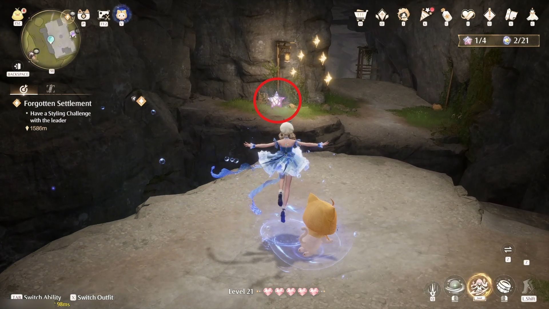 Infinity Nikki: All Whimstars & Dews of Inspiration in Ripple Wine Cellar