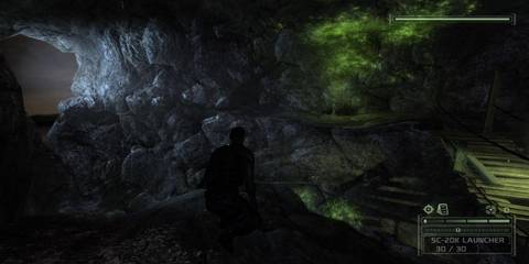 Inside a cave in Splinted Cell Chaos Theory