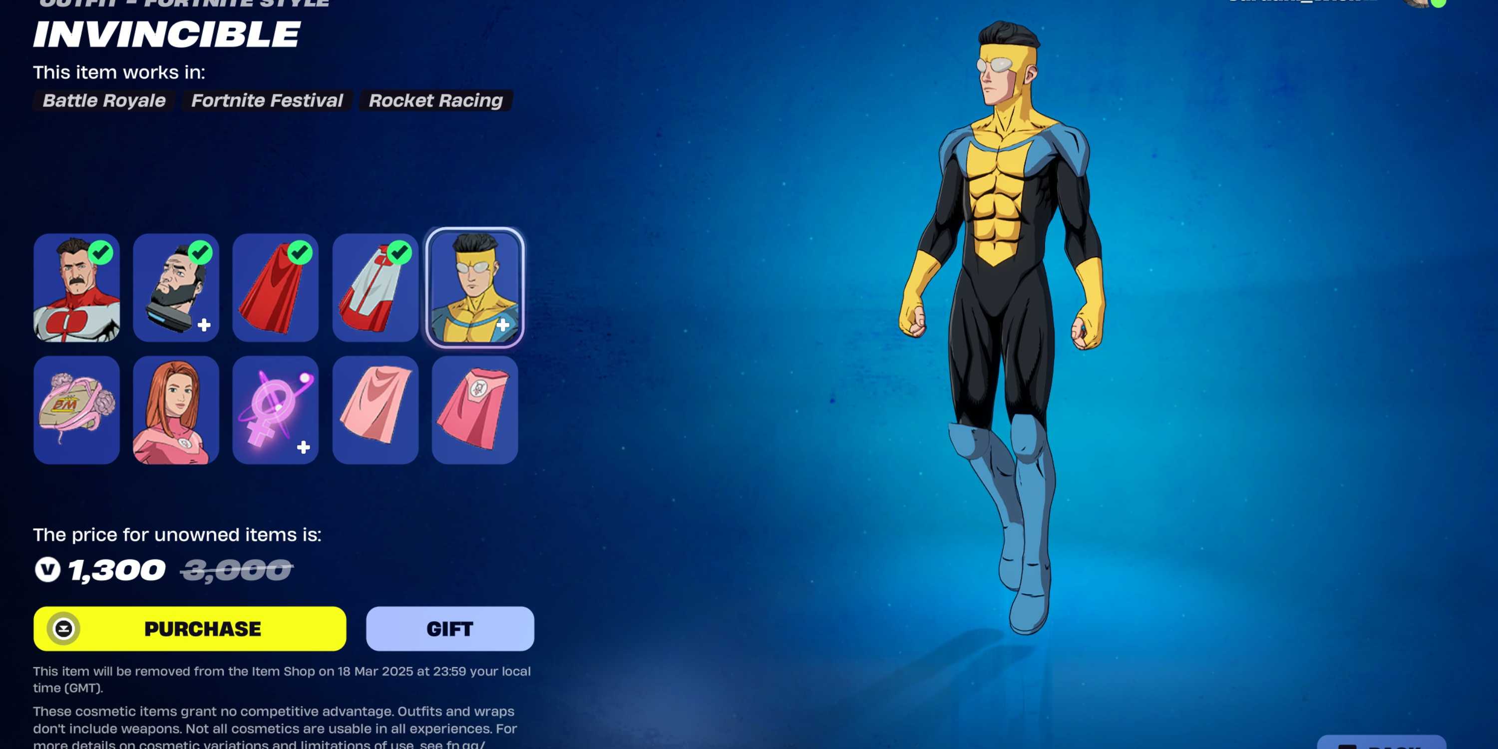 Fortnite Invincible Code Fortnite: How to Get All Invincible Skins