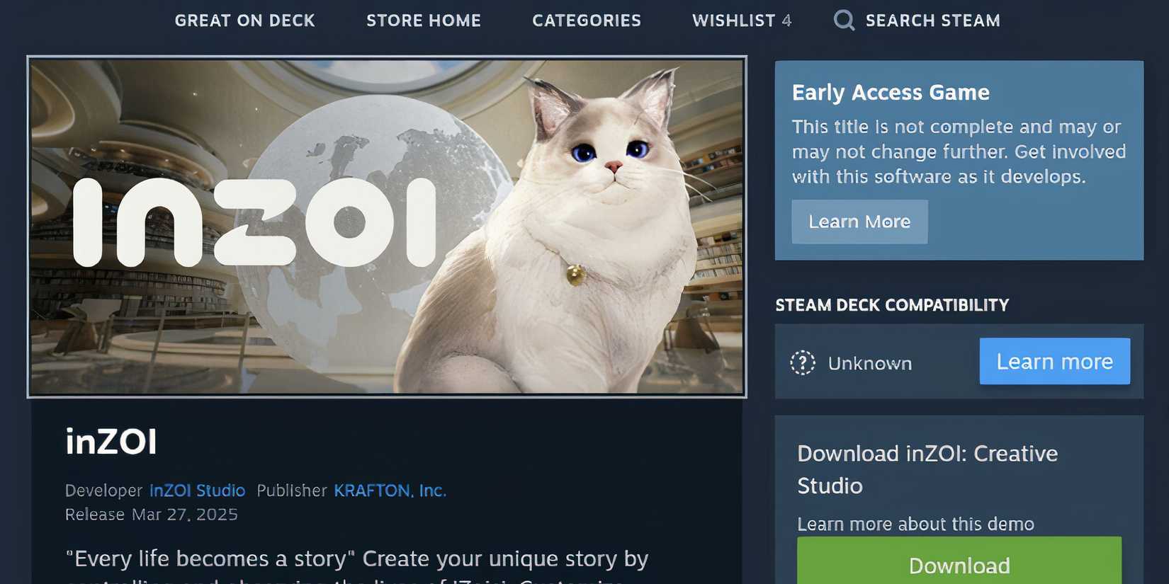 How to Play InZOI on Steam Deck