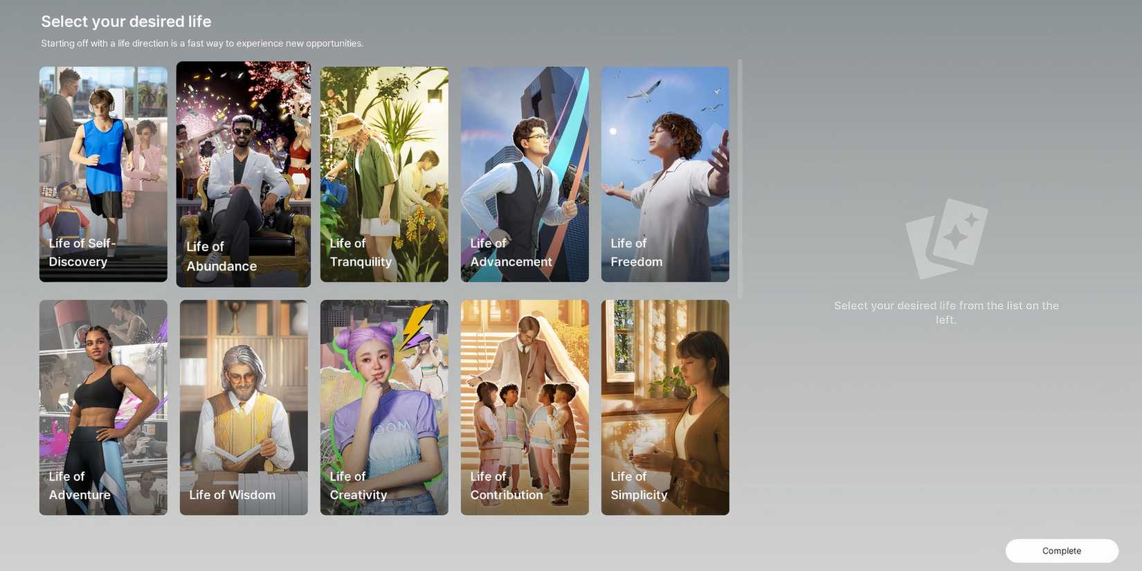 inZOI Choose a Desired Life