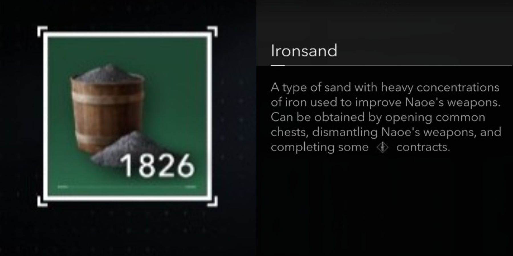 Iron sand esuming