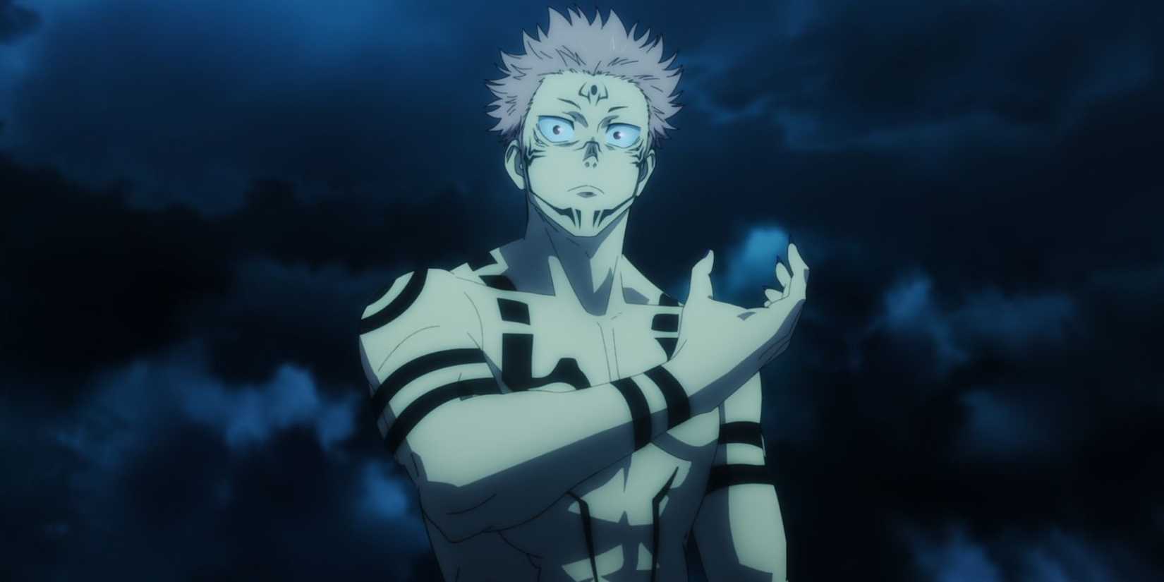 Itadori turns into Ryomen Sukuna.