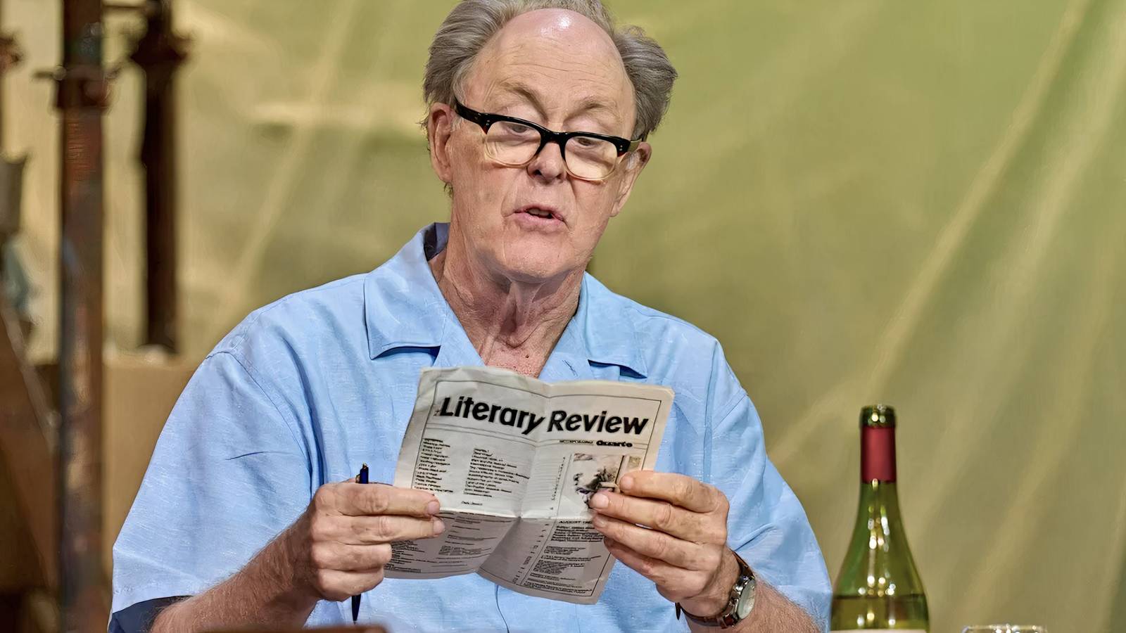 John Lithgow acting in a play